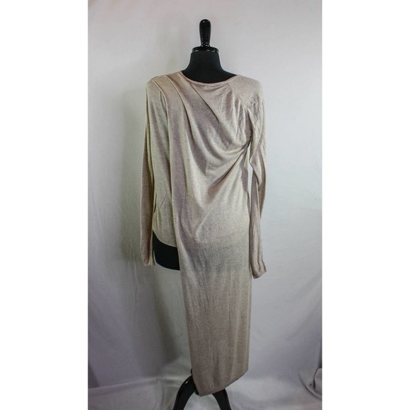 Maude Vivante Sweater High Low Asymmetrical Beige Tan Size S - Picture 3 of 4